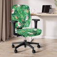thumbnail image 6 of CHAQLIN Festive Forest Scene 2 Piece Sets Computer Chair Seat Cover for Armrest Chair Stretchable Fashion Computer Office Chair Cover Polyester Fabric Office Chair Slipcover, 6 of 8