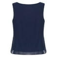 thumbnail image 2 of Zaldita Women's Round Neck Sleeveless Tank Top Summer Casual Loose Fit Chiffon Blouses Shirts Tops Navy Blue XL, 2 of 5