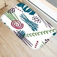 thumbnail image 4 of Art Graffiti Flannel Floor Mat Geometric Bathroom Decor Carpet Non-Slip for Living Room Kitchen Welcome Doormat, 4 of 6