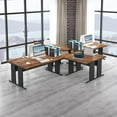 thumbnail image 6 of Tribesigns 83-In L-Shaped Executive Desk, Modern Reversible Office Computer Desk for Home Office (Brown), 6 of 7