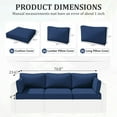 thumbnail image 2 of Kimunuk 8 Pcs Outdoor Cushion Covers for Patio Furniture, Washable Outdoor Cushion Slipcovers Replacement with Zipper for 3 Seat Rattan Sofa, Blue, 2 of 7