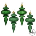 thumbnail image 2 of Vickerman 4" Green 4-Finish Finial Ornament, 8 per Box, 2 of 3