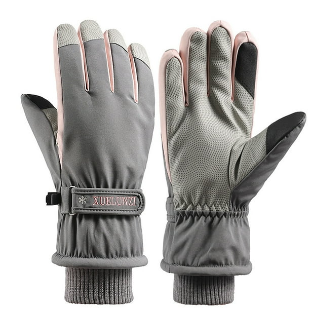 Ganfancp Guantes de Esquí de Invierno Dedo de Remolque Pantalla Táctil Guantes Térmicos Al Aire Libre Cálido a Prueba de Viento Guantes de Deportes Al Aire Libre de Invierno Talla para Todos Unisex O