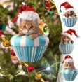 thumbnail image 1 of Colgante de Coche Ganfancp Christmas Kitty Mochila Navidad Decoración Hogar Regalos Ofertas Del Día Liquidación 1 Amuleto, 1 of 7