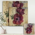 thumbnail image 3 of Designart 'Red Anemone Watercolor Flower' Floral Farmhouse Print on Natural Pine Wood, 3 of 3