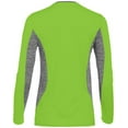 thumbnail image 2 of Holloway XL Ladies Stellar Shirt Lime/Graphite Heather 222727, 2 of 4