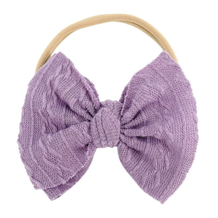 

Toddler Baby Boys Girls Stretch Solid Bow Hairband Headwear Headband