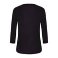 thumbnail image 6 of Besolor Going out Tops for Women Crewneck Long Sleeve Shirts Stretch Slim Fitting Comfy Basic Layer Top Tees, 6 of 7