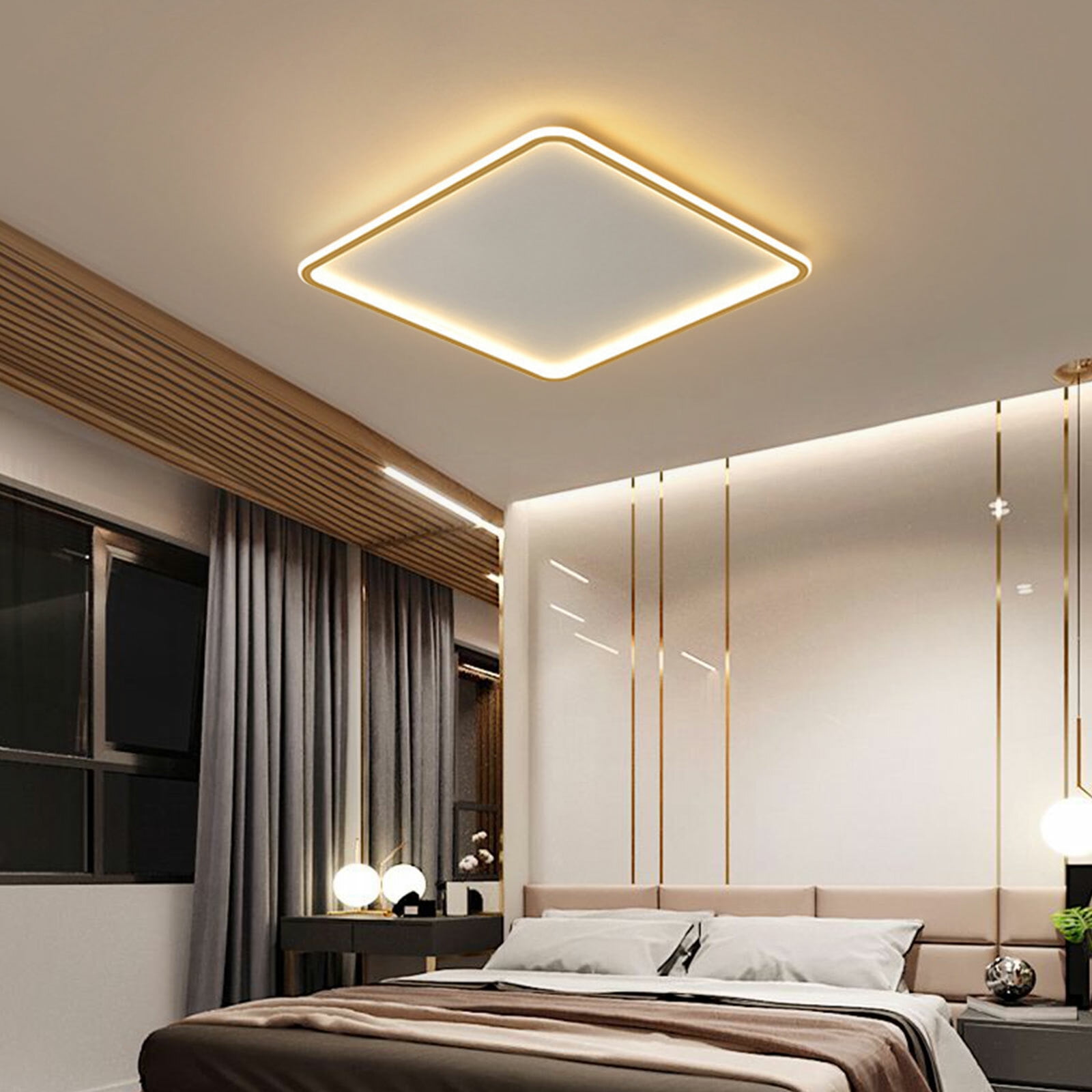 45W 50*50*4.5cm Ceiling Lamp Adjustable Dimmable Ceiling Light Fixture Indoor for Lighting Children's Rooms Living Rooms Dining Rooms