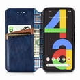 thumbnail image 5 of Étui pour Google Pixel 4a 4G à Rabat Portefeuille à Rabat Magnétique Protecteur - Bleu, 5 of 5