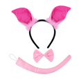 thumbnail image 2 of Diadema con Orejas de Cerdo, Cómoda de Llevar, Diadema con Orejas de Animales para Bailes de Máscaras Y Carnavales. Conjunto rosa de 3 piezas, 2 of 9
