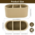 thumbnail image 2 of FKSZLL PU Leather Pen Holder Multifunctional Remote Control Holder with 3 Compartments Stylish Desktop Organizer Caddy for Home Office Desk Accessories, 2 of 10