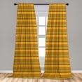 thumbnail image 5 of Ambesonne Kente Pattern Curtains, Folk Zigzag Tile, Pair of 28"x84", Multicolor, 5 of 5
