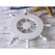 thumbnail image 3 of Imikeya Nautical Decor Wooden Boat Ship Steering Wheel Beach Fishing Net, 3 of 4