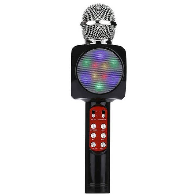 Children Karaoke Microphone Wireless 2 in 3 Karaoke Mic Speaker with LED light