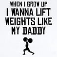 thumbnail image 2 of CafePress - Lift Weights Like My Daddy Body Suit - Baby Light Bodysuit, Size Newborn - 24 Months, 2 of 4