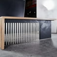 thumbnail image 5 of 63" Executive Office Desk with Cable Box & Stainless Steels Sturdy Frame, 5 of 8