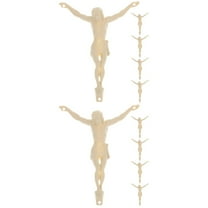 Worgeous 10 pcs  DIY Crucifix Wall Cross Jesus Statue Craft Jesus Sculpture Statue Figurine for Wall Cross