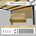 thumbnail image 5 of Universal Waterproof Pergola Shade Cover Replacement Canopy w/Heavy Duty Weighted Metal Rods Sand 14' x 10', 5 of 5