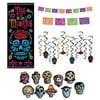 Day of the Dead Party Decorations Picado Style Pennant Banner Cutouts Hanging Whirls Door Poster