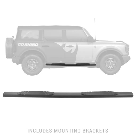 Go Rhino 104412973T 4" 1000 Series Side Steps with Mounting Bracket Kit For Ford 21-24 Bronco (Sport Utility)