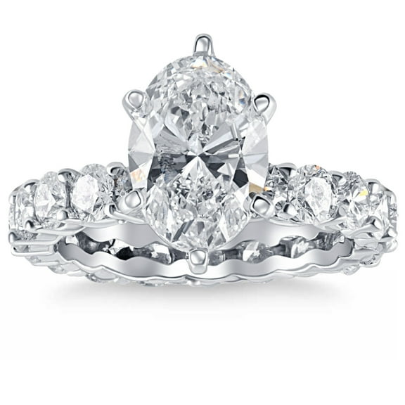 Empire Jewel 14K White Gold Plated Wedding Anniversary Rings - Excellent 2.1 Ct Marquise Cut Lab Created Simulated Diamond Rings - Gorgeous Anniversary Gift for Women's - Promise Gifts for Women's