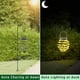 thumbnail image 2 of Jardín al aire libre con energía solar, 4 piezas 80 LED luces solares en espiral lámpara solar de metal linterna solar colgante impermeable IP65, 2 of 5