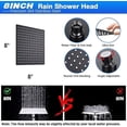thumbnail image 2 of 8" Rain Shower Head with Handheld Dual Filtered Showerhead for Hard Water Matte Black Rainfall Shower Head with 10 Setting Handheld Built-in 2 Power Wash +12" Shower Extension Arm,79" Hose & 4 Hooks, 2 of 5