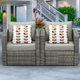 thumbnail image 3 of RoyalCraft Modular Collections Patio Arm Sofa Chir, Outdoor Grey Rattan Single Sofa Chair Set with Seat and Back Cushions, Aluminum Frame,Grey Cushion, 3 of 7