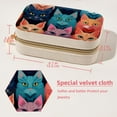 thumbnail image 5 of Cat Velvet Portable Travel Organizer with Removable Compartment – Gift Idea, Jewelry Organizer, Storage Box, and Bracelet Holder, 5 of 7