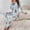 Sky Blue Vintage Rose, variant on Women's Milk Silk Sleepwear Long Sleeve Pajama Set Sky Blue Vintage Rose 2 Piece Loungewear