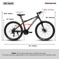 thumbnail image 2 of A26251 26 Inch Mountain Bike,21 Speed with High-Carbon Steel Frame MTB Bike for Adults,Dual Disc Brake Mountain Bicycle for Men Womens Adult Bicycle, 2 of 7