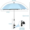 thumbnail image 3 of ZOUSSIQI Parasol de Chaise avec Pince Universelle, Parasol de Plage Ajustable avec Poussette à 8 Baleines, Parasol de Plage à Pince Universelle avec Protection, Pare-Soleil Portable Umbrellau2002pour Cam CA919-30433, 3 of 6