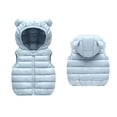 thumbnail image 4 of GiLiling Baby Boys Girls Hooded Puffer Vest Winter Lightweight Sleeveless Bear Ears Zipper up Jacket Down Vest Coat Kids (Sky Blue, 18-24 Months), 4 of 5