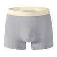 thumbnail image 1 of ylioge Boxer Briefs for Men Casual Stretchy High Waisted Underwear Breathable Basic Color-Block Comfort Support Slim-Fit Boxers, 1 of 2
