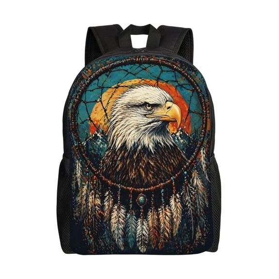 Eagle Backpack Full Front Print Travel Laptop Bag for Men and Women