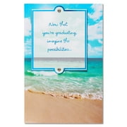 American Greetings Beach Graduation Card with Foil