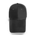 thumbnail image 3 of FREEBIRD99 Unisex Structured Long Bill 4 1/3 Inch - 11 cm Adjustable Cotton Long Brim Baseball Cap - black #16012, 3 of 3