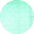 thumbnail image 1 of Ahgly Company Indoor Round Persian Turquoise Blue Traditional Area Rugs, 6' Round, 1 of 4