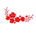 thumbnail image 2 of Flmtop Delicate Flowers Car Vehicle Hood Body Reflective Decals Sticker Decoration, 2 of 7