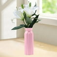 thumbnail image 6 of Honeeladyy Pink Plastic Flower Vase, Modern Decorative Vase, Small Lightweight Leak-proof Grass Vases for Kitchen, Bedroom, Office, Living Room, Bathroom, Shelf Centerpiece Table Decorations (8 in), 6 of 6
