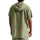 thumbnail image 3 of pstuiky Camisas de vestir de manga corta para hombre, Blusa de lino con capucha y manga corta para hombre, color liso, con botones y cordón ajustable camisas casuales para hombre s, 3 of 8