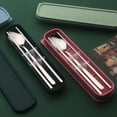 thumbnail image 2 of Reusable Travel Utensils, Portable 304 Stainless Steel Chopsticks Spoon Set Dinnerware with Storage Box, Eco-friendly Camping Silverware Set, Dishwasher Safe, 2 of 8