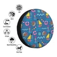 thumbnail image 4 of Fotbe Sailboat With Sailing Funda de Llanta de Repuesto con Estampado, Engrosada, Ajuste Universal para Jeep, Remolque, RV, SUV, Camión-17 inch, 4 of 6