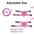 thumbnail image 2 of Holzlrgus Small Pet Harness Vest and Leash Set with Bowknot and Bell - Adjustable Soft Breathable Chest Strap Harness for Outdoor Walking Guinea Pigs, Ferret, Chinchilla (Pink), 2 of 7