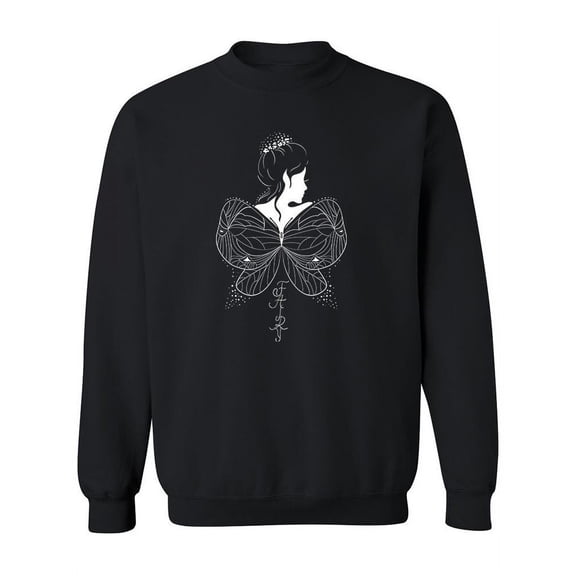 Fairy Monochromatic Silhouette Sweatshirt Women -Image by Shutterstock, Female Small