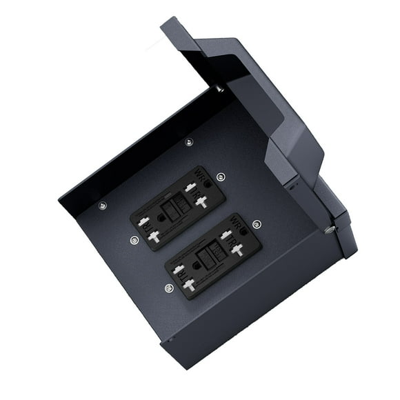 WRTR GFCI Outlet, Outdoor Socket Box Double Outlets Screw Installation for Public Places