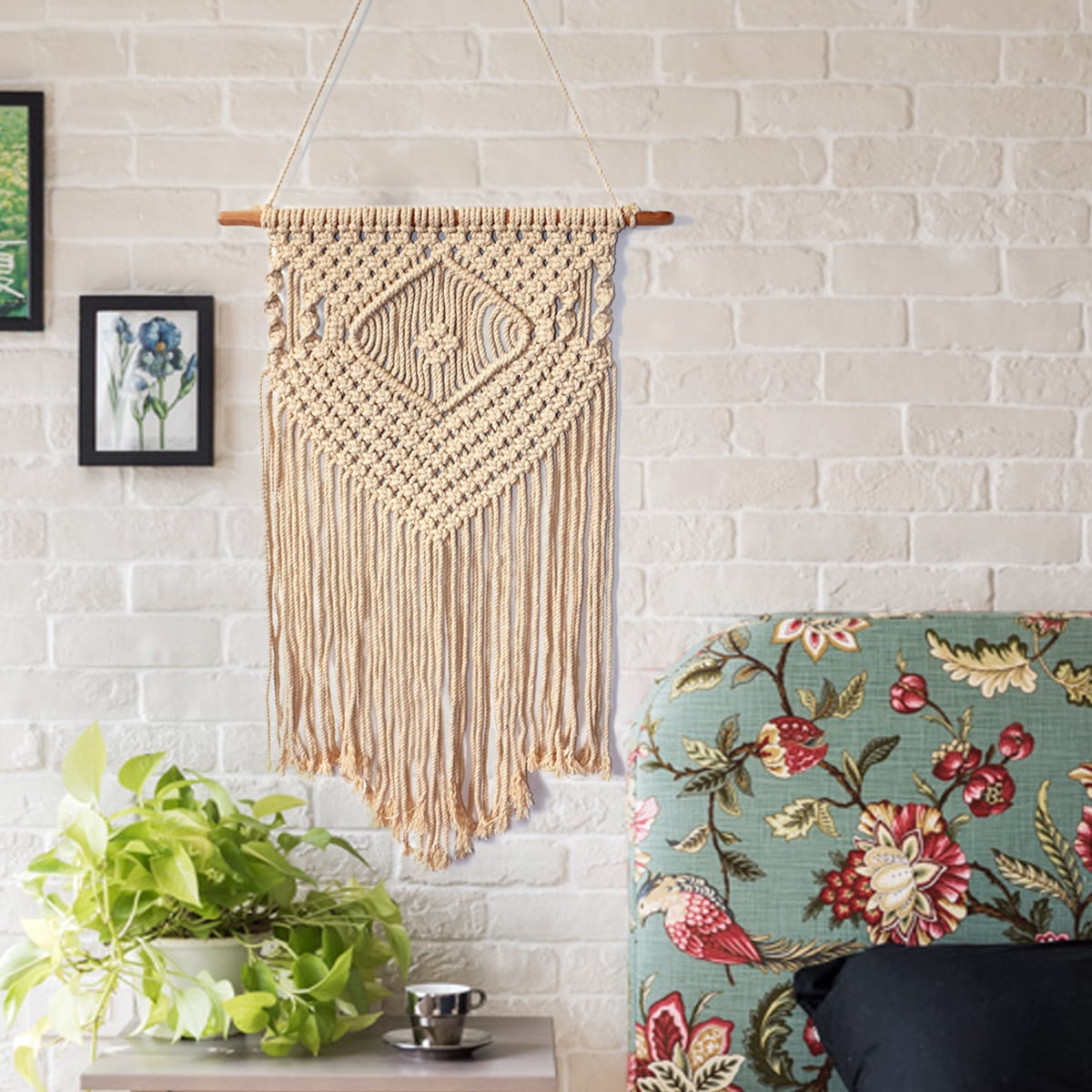 Macrame Handmade Woven Cotton Wall Hanging Tapestry Bohemian Home Art Decor 