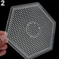 thumbnail image 4 of Trayknick Planche à Picots Ronde Carrée Hexagonale Transparente Grande pour Perles à Fusible Hama Jouet pour Enfants Cercle, 4 of 7