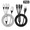 Silver and black, variant on 2 Pack 3 in 1 Multi Charging Cable, Nylon Braided USB Charger Cord for USB-C, Micro USB, and 8-Pin Devices, Tangle-Resistant Phone Charging Cable for Travel, Car, Desk, Home